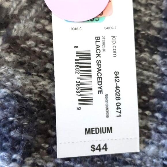 a.n.a Women's V-Neck Sweater light and dark gray marble  Size M (NWT) - Picture 7 of 7